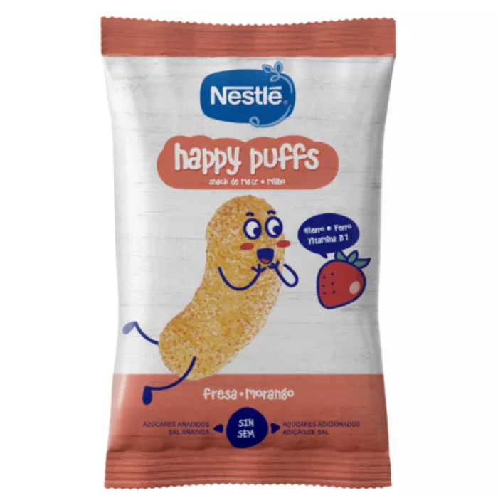 Nestlé Happy Puffs Morango 12M+ 28g