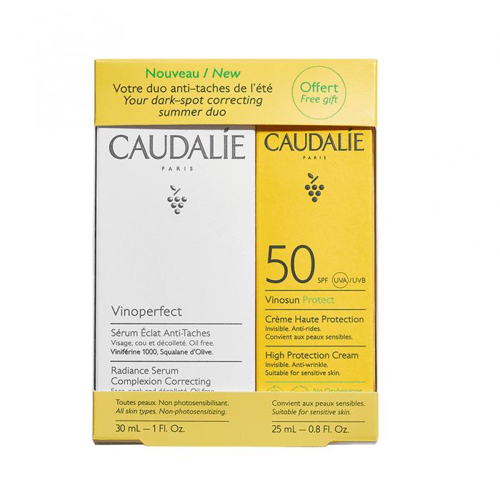 Caudalie Vinoperfect Sérum Luminosidade Anti-Manchas 30 ml Oferta Vinosun SPF50 Creme 25 ml