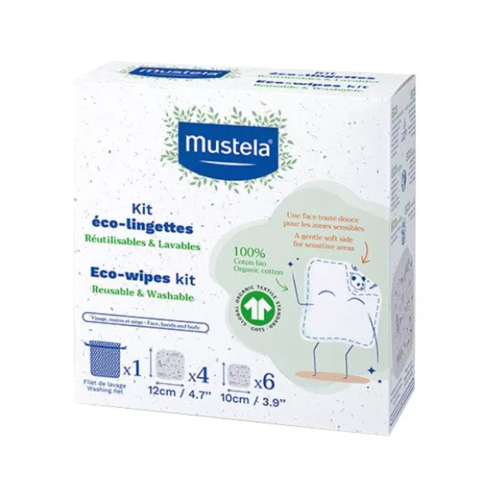 Mustela Kit Toalhetes Eco Reutilizáveis X10 Unidades