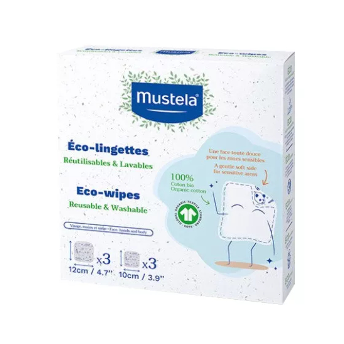 Mustela Kit Toalhetes Eco Reutilizáveis X6 Unidades