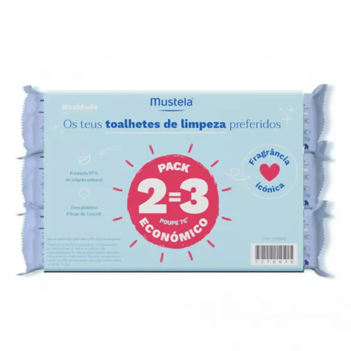 Mustela Bebé Toalhitas de Limpeza Pack 60 X 3