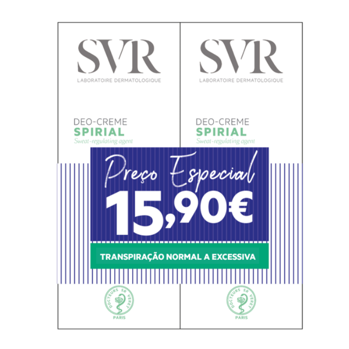 SVR Spirial Deo Creme Anti-Transpirante 50ml X2