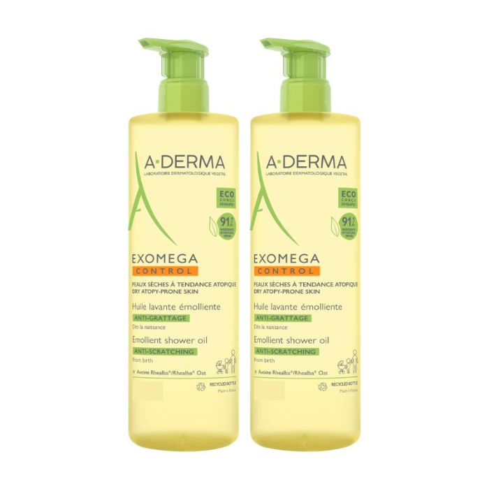 A-Derma Exómega Control Óleo de Duche 2 x 500ML