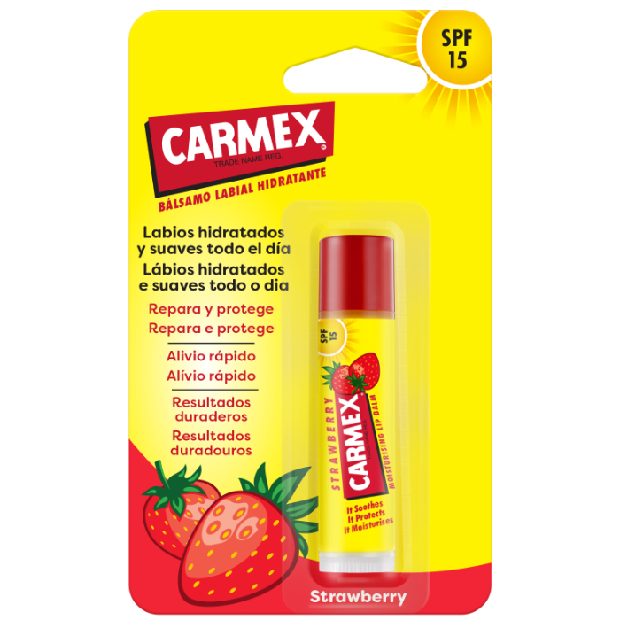 Carmex Stick Hidratante Labial Spf15 Morango 4,25g