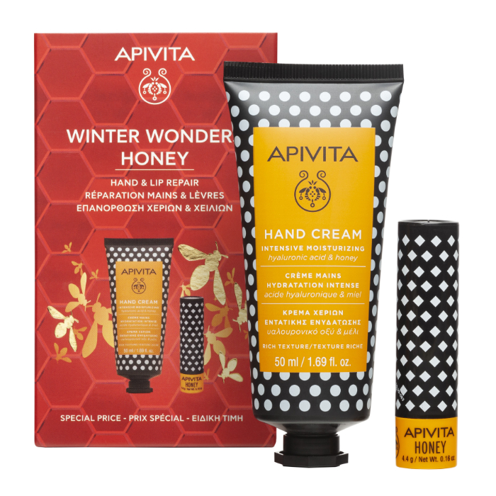 Apivita Winter Wonders Creme Mãos Mel + Stick Labial Mel