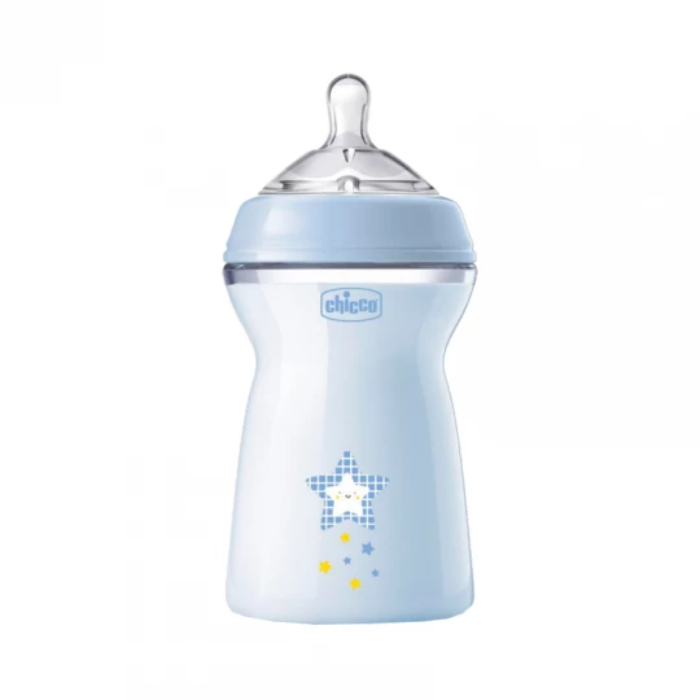 Chicco Biberão Plástico NaturalFeeling Azul 6⁺ Fluxo Rápido 330 ml