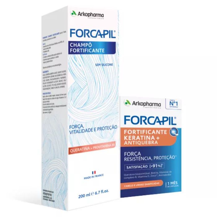 Forcapil Fortificante Antiqueda x 60 Cápsulas + Oferta Forcapil Champô Fortificante 200ml