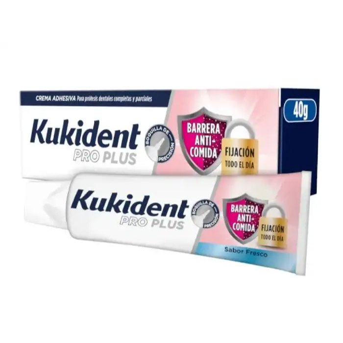 Kukident Barreira Anti-Comida Creme Adesivo Sabor Fresco 40g