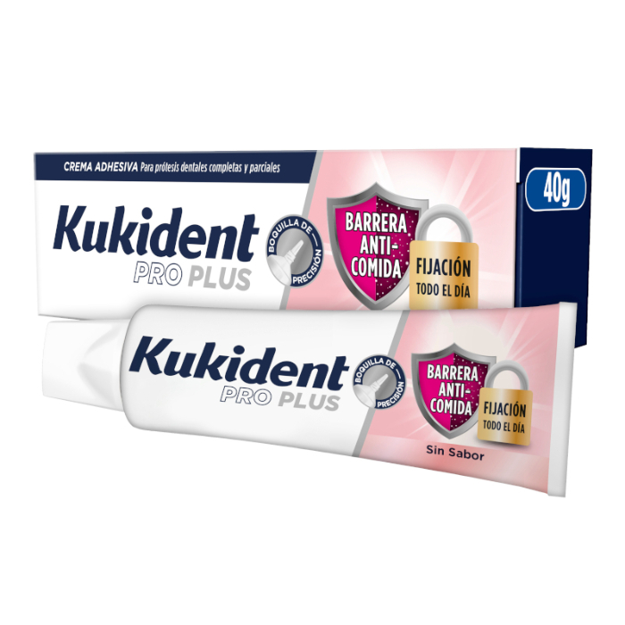 Kukident Barreira Anti-Comida Creme Adesivo Sem Sabor 40g