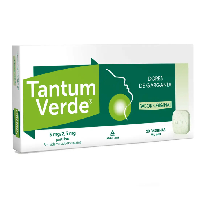 Tantum Verde 3mg + 2,5mg x 20 Pastilhas