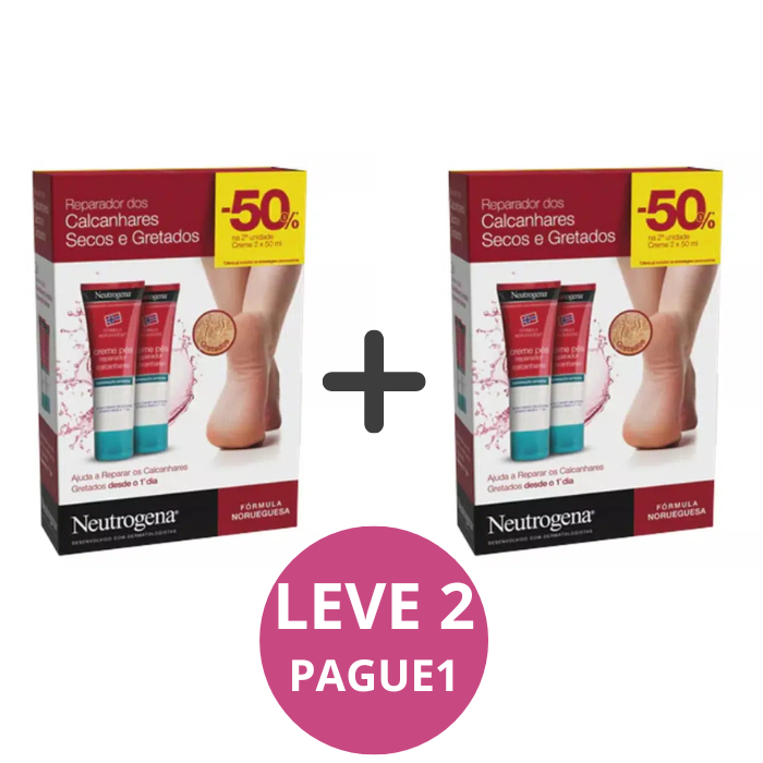 Neutrogena Creme Reparador de Calcanhares Secos e Gretados 50ml X2 – LEVE 2 PAGUE 1