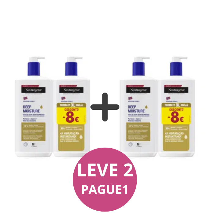 Neutrogena Loção Enriquecida com Óleo Absorção Imediata 400ml x2 – LEVE 2 PAGUE 1