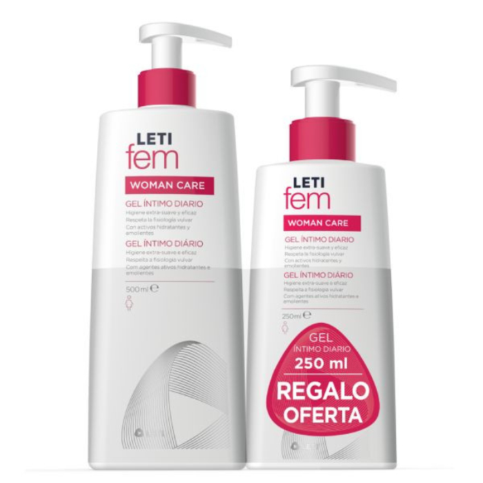 Letifem Woman Gel Íntimo Diário 500ml + Oferta de 250ml