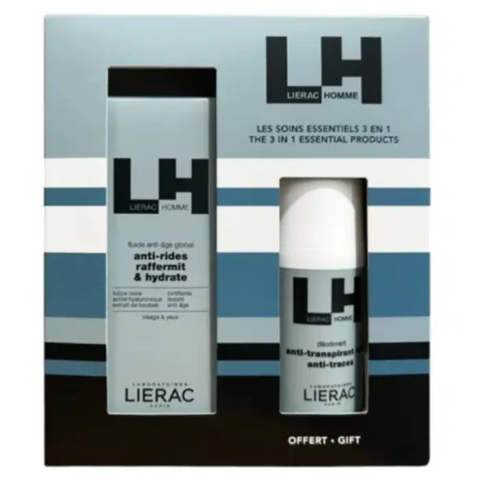 Lierac Homme Coffret 3 in 1 Essentials Fluido Hidratante + Desodorizante