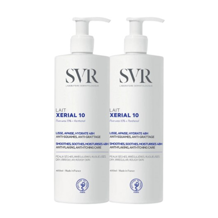 SVR Xerial 10 Leite Corpo 400ml Duo com 40% Desconto na 2ª Embalagem