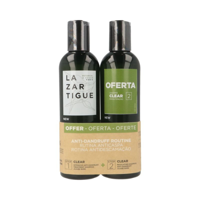 Lazartigue Clear 1 Champô Anticaspa Intensivo 250ml + Oferta Champô Clear Fase 2 250ml