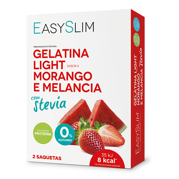 EasySlim Gelatina Light Morango e Melancia x 2 Unidades