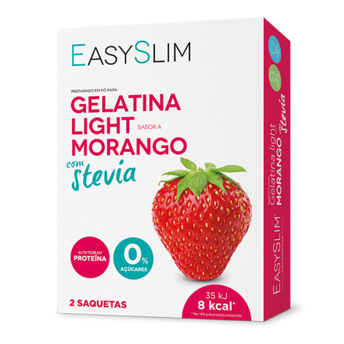 EasySlim Gelatina Light Morango x 2 Unidades