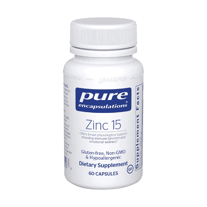 Pure Encapsulations Zinco x 60 Cápsulas