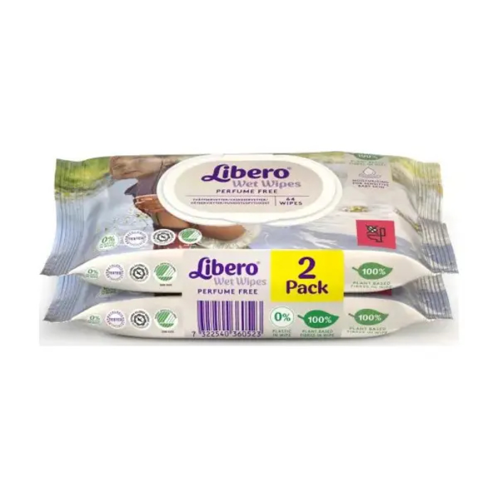 Libero Wet Wipes Toalhitas Bebé 2 x 64 Unidades