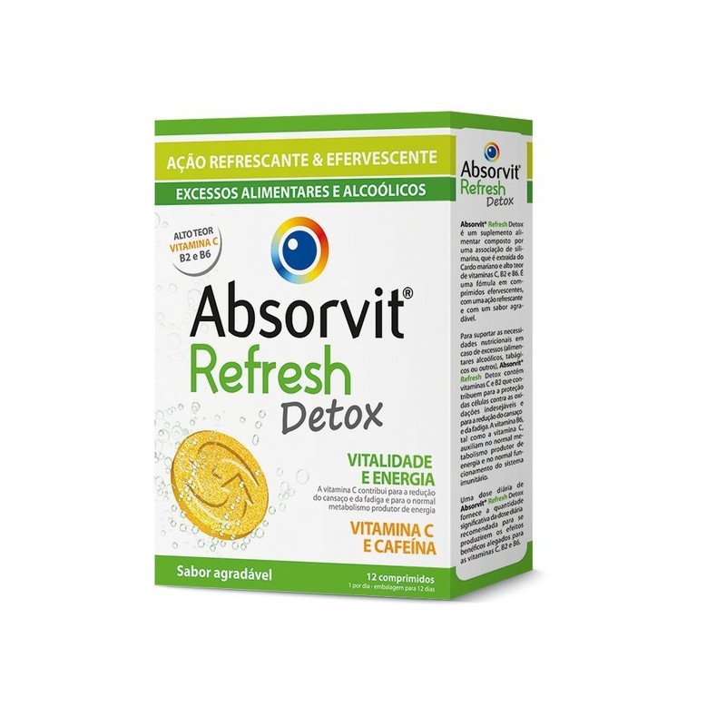 Absorvit Refresh Detox x 12 Comprimidos Efervescentes